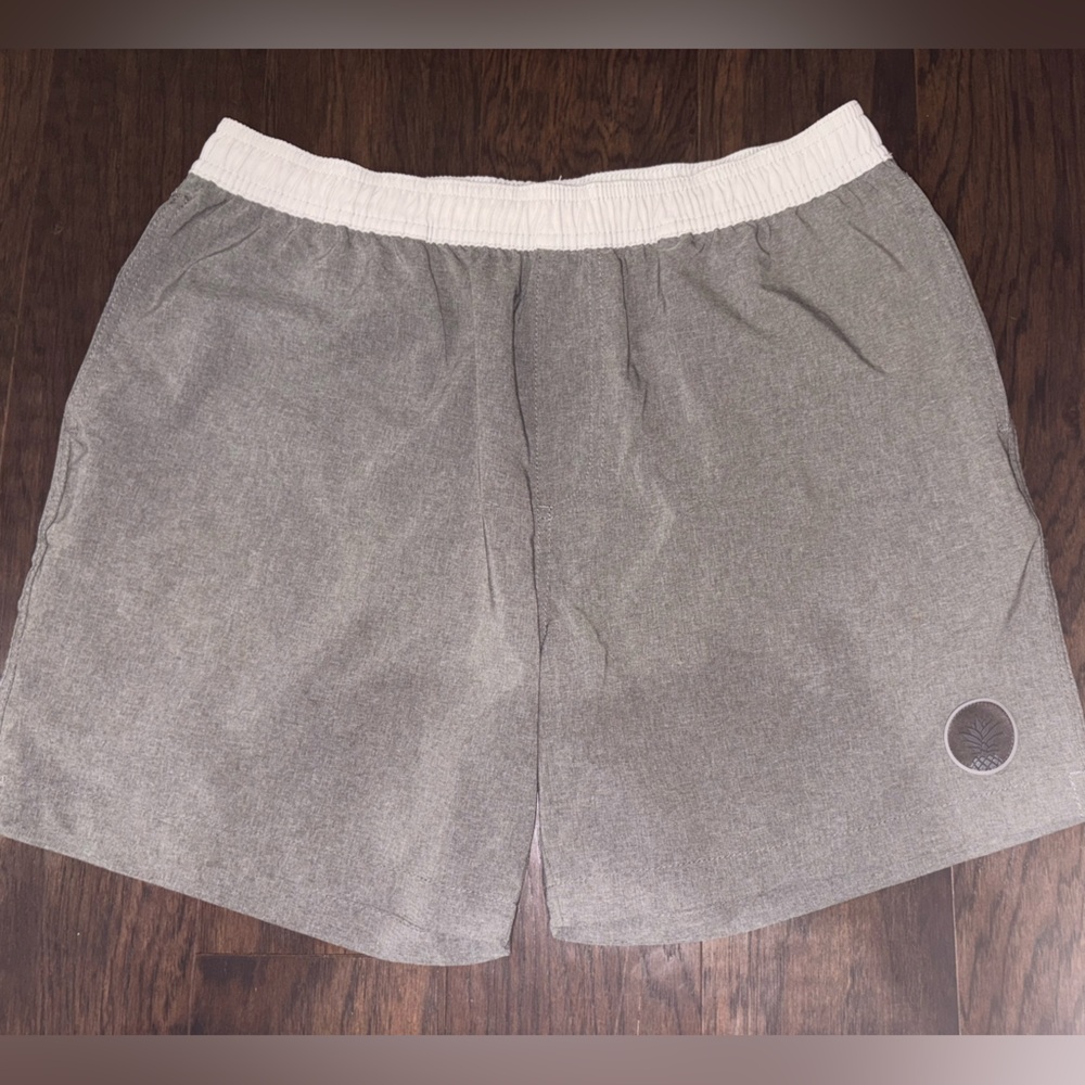 Chubbies Heather Gray Shorts with White Trim